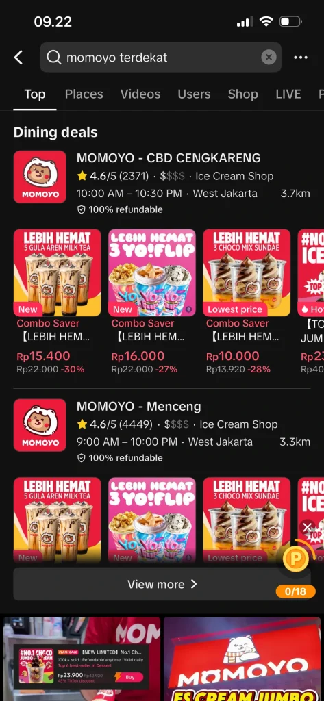 cari momoyo terdekat
