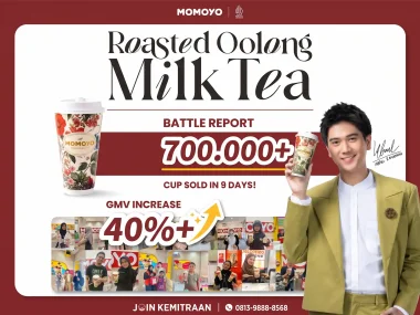Roasted Oolong Milk Tea terjual 700.000+ cups