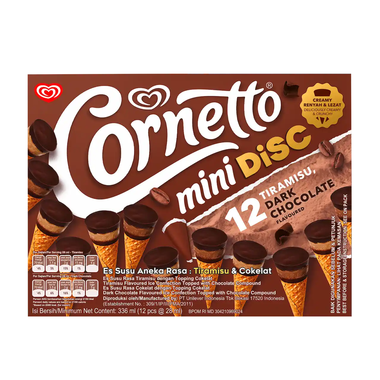 Es krim cornetto coklat