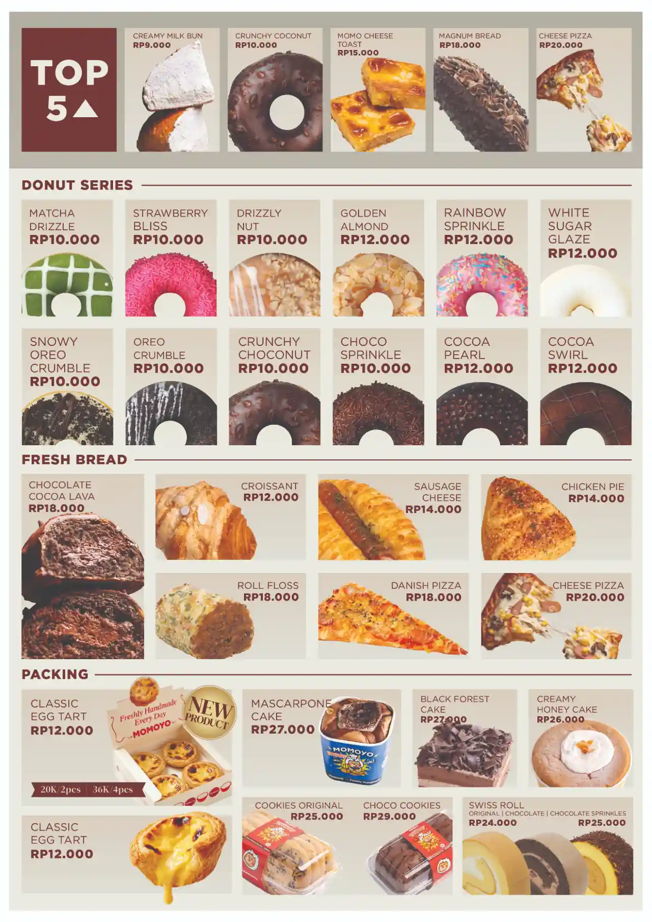 Menu dan Harga MOMOYO Bakery Terbaru 2026! 1 Menu MOMOYO Bakery